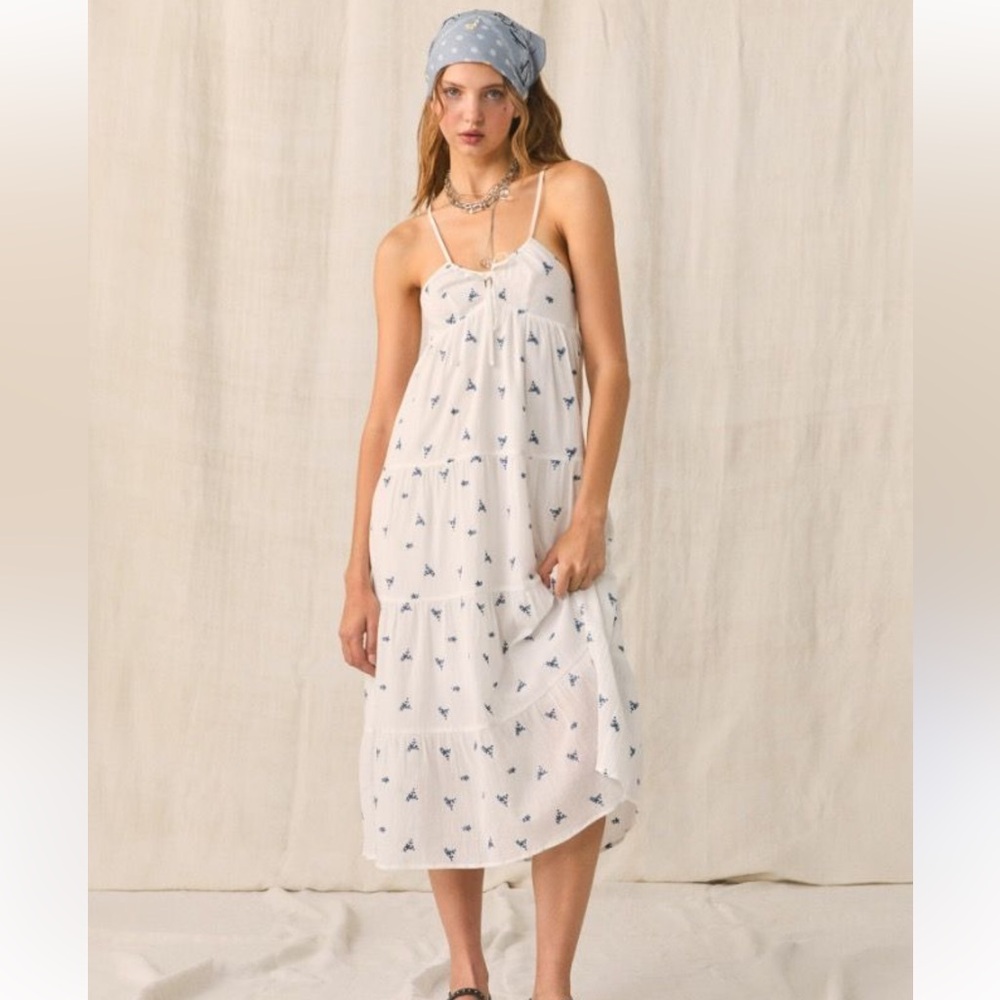 White and Blue  Dress